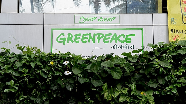 Outside view of Greenpeace India office (Hemant Mishra/Mint via Getty Images)