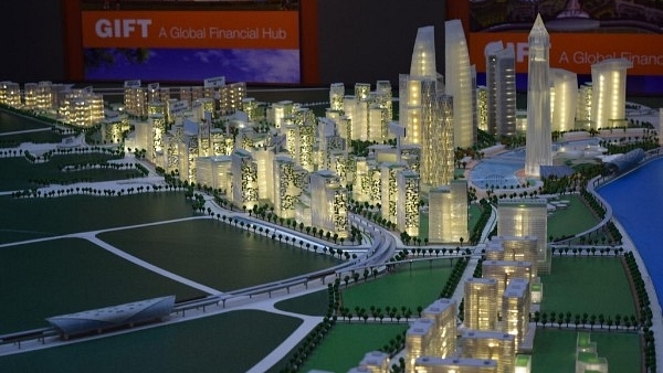 Artistic model of the plan for GIFT City