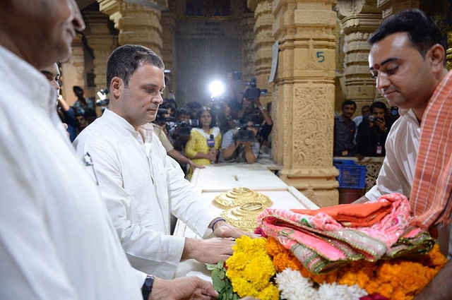 Rahul Gandhi at the Somnath Temple (INC India/Twitter)