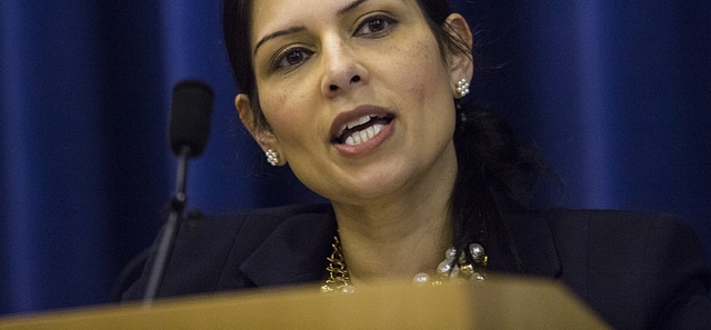 Priti Patel delivers a speech at Kent County Council. (Jack Taylor/Getty Images)