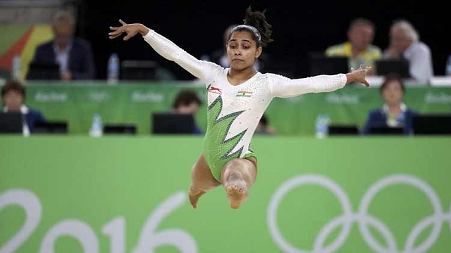 Dipa Karmakar in action during the Rio Olympics 2016. (Indian Express/Wikimedia Commons)