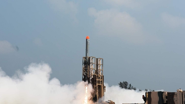 bhay missile being test fired from the ITR off Odisha co