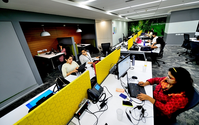 Women working in an office of Microsoft in Gurgaon, India. (Priyanka Parashar/Mint via GettyImages)&nbsp;