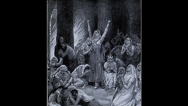 The Rajput ceremony of Jauhar (holocaust), 1567.