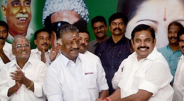 O Panneerselvam and K Palaniswamy (PTI)