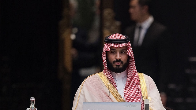 Crown Prince Mohammed bin Salman attends a G20 meeting in Hangzhou, China. (Nicolas Asfouri/Pool/GettyImages)&nbsp;