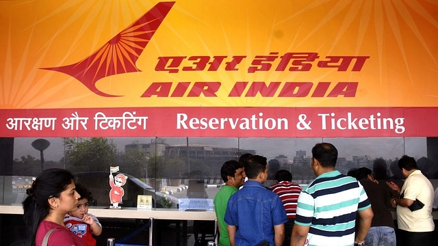  Reservation and ticketing counter of Air India (Kalpak Pathak/Hindustan Times via Getty Images)