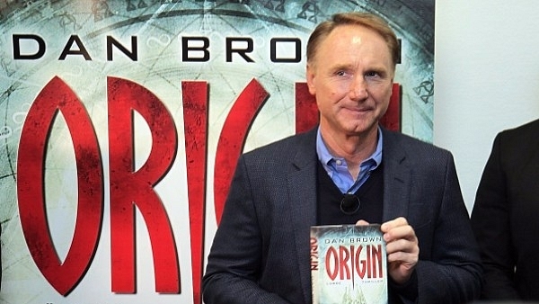 American author Dan Brown during a press conference at the 2017 Frankfurt Book Fair in Germany. (Hannelore Foerster/Getty Images)