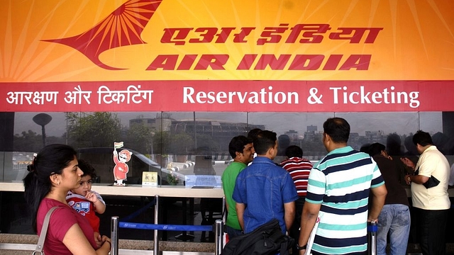  Reservation and ticketing counter of Air India (Kalpak Pathak/Hindustan Times via Getty Images)