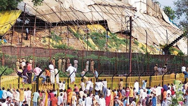 Makeshift temple at Ram Janmabhoomi in Ayodhya