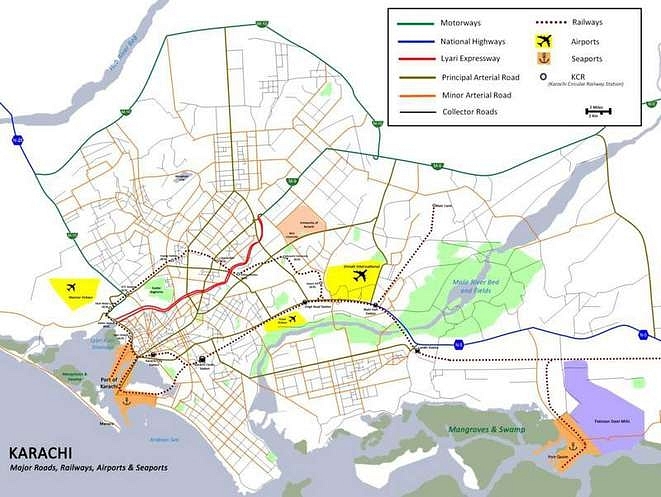 A map of Karachi