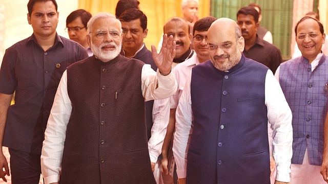 Prime Minister Narendra Modi and BJP president Amit Shah. (Raj K Raj/Hindustan Times via Getty Images)&nbsp;