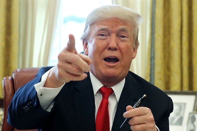 US President Donald Trump at his Oval Office in Washington. (Chip Somodevilla/Getty Images)&nbsp;