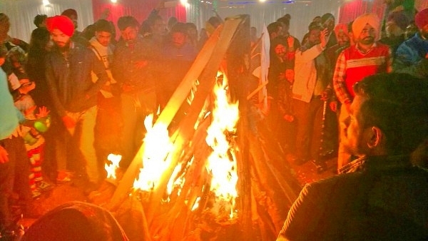 Celebratory Lohri bonfire