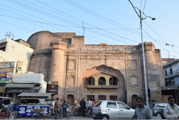 Facade conservation work is underway at Rambagh Gate.