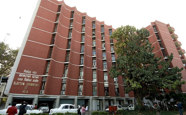 The Election Commission of India office in New Delhi. (Harikrishna Katragadda/Mint via Getty Images)