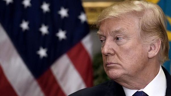  US President Donald Trump in the Roosevelt Room of the White House in Washington, DC. (Olivier Douliery-Pool/Getty Images)