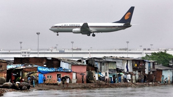 Slums near airport at Kranti Nagar, Kurla. (Manoj Patil/Hindustan Times via Getty Images)