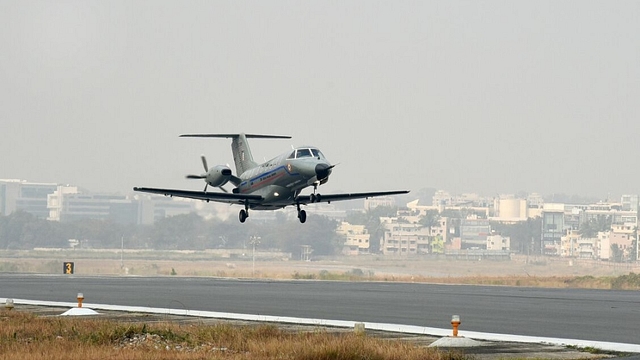             NAL Saras, India’s indigenous Light Civil Aircraft. (Anantha Krishnan M/Twitter)