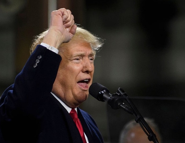 President Donald Trump speaks to supporters at a rally in Coraopolis, Pennsylvania. (Jeff Swensen/GettyImages)