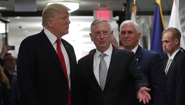 Trump with Jim Mattis and Mike Pence (Alex Wong/Getty Images)