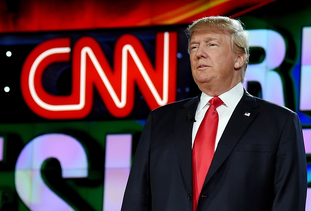 Donald Trump is introduced during the CNN presidential debate. (Ethan Miller/Getty Images)