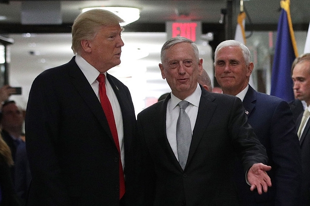 Trump with Jim Mattis and Mike Pence (Alex Wong/Getty Images)