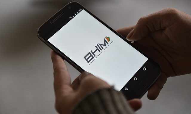 Digital payments app  BHIM. (Saumya Khandelwal/Hindustan Times via Getty Images)