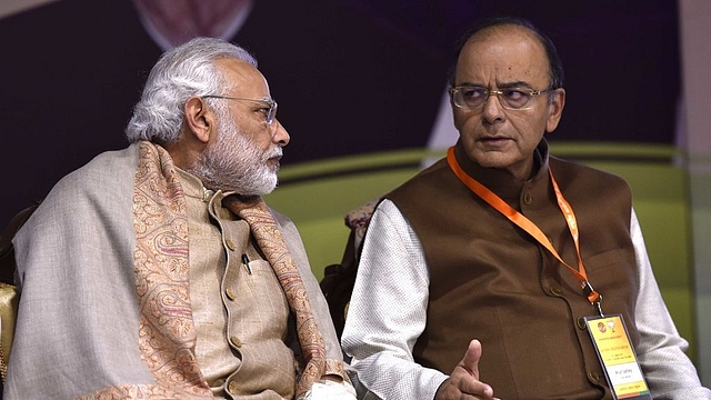 Narendra Modi  and Arun Jaitley  (Virendra Singh Gosain/Hindustan Times via Getty Images)