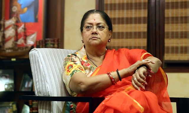 Rajasthan Chief Minister Vasundhara Raje in Jaipur. (Himanshu Vyas/Hindustan Times via Getty Images)