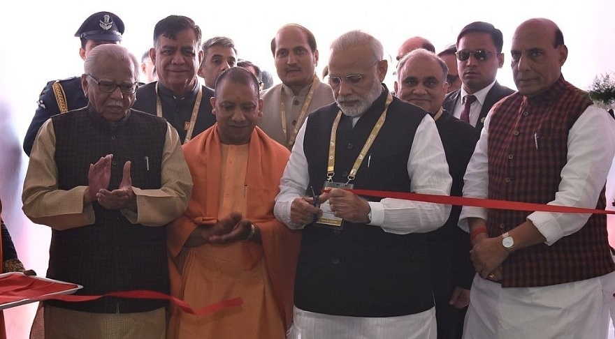 PM Modi inaugurates the UP investors summit. (via Twitter)