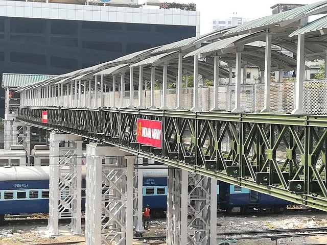 The Foot-over-bridge built by the Indian Army at the Elphinstone Road Railway Station (Western Railway/Twitter)