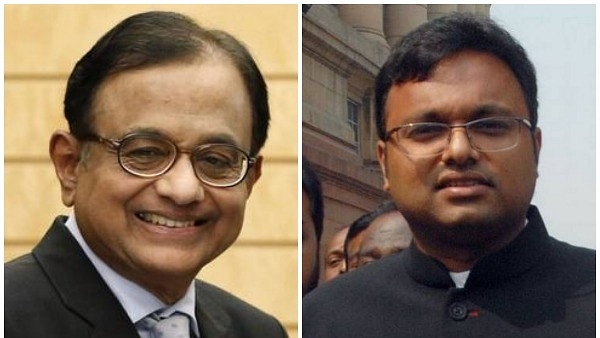 P Chidambaram and Karti Chidambaram.