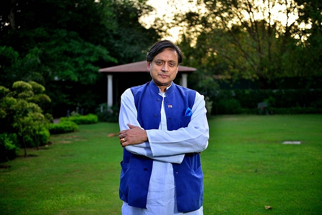 Shashi Tharoor during an interview in New Delhi. (Pradeep Gar/Mint via Getty Images)&nbsp;