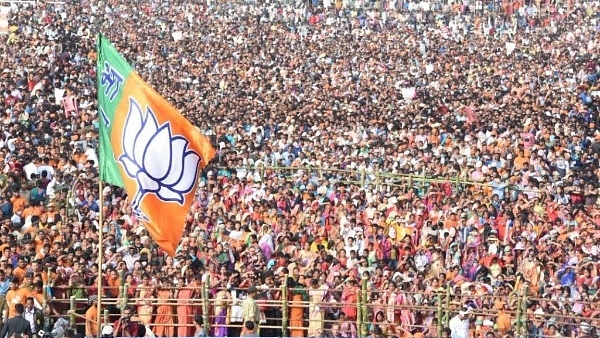 A large crowd gathers in support of Prime Minister Narendra Modi and the BJP in Tripura (Sunil Deodhar/Twitter)