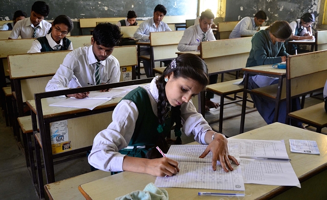 A cheating-free environment for the exams is being ensured by the government. (Mujeeb Faruqui/Hindustan Times via Getty Images)