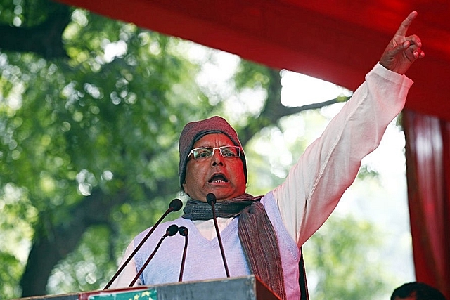 Lalu Yadav. (Virendra Singh Gosain/Hindustan Times via Getty Images)