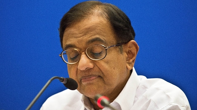 P Chidambaram at a press conference. (Prakash Singh/Getty Images)