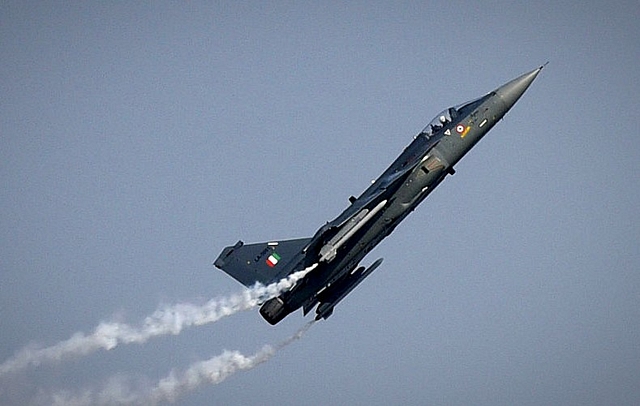 The Tejas Mark -1A Fighter plane. (Raj K Raj/Hindustan Times via Getty Images)