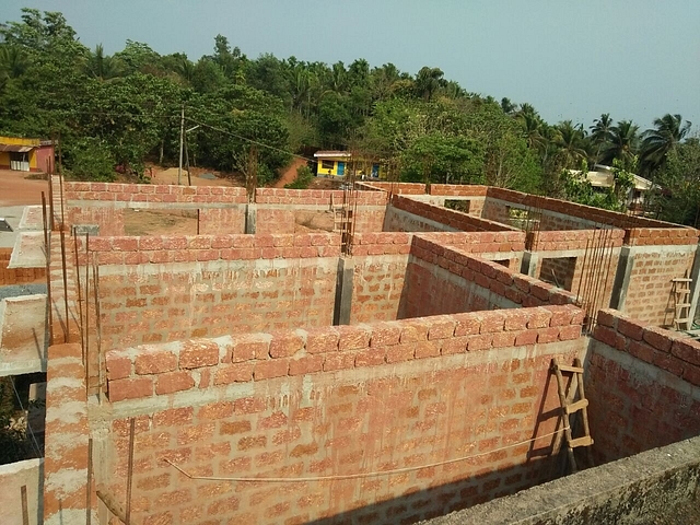 Another building project being executed under the rural employment guarantee scheme at Sangabettu village in Dakshina Kannada district. 