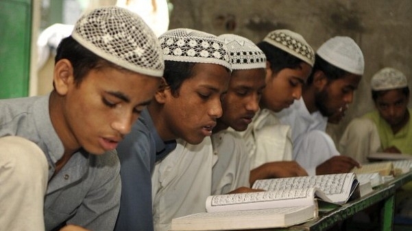 Muslim students in a madrassa&nbsp;