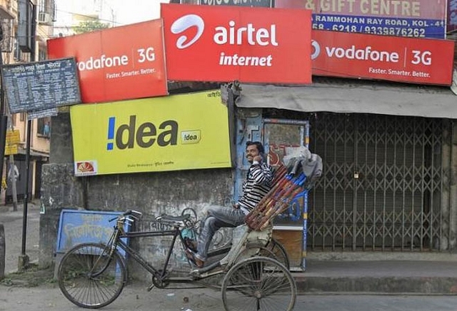 Banners of various telecom service providers