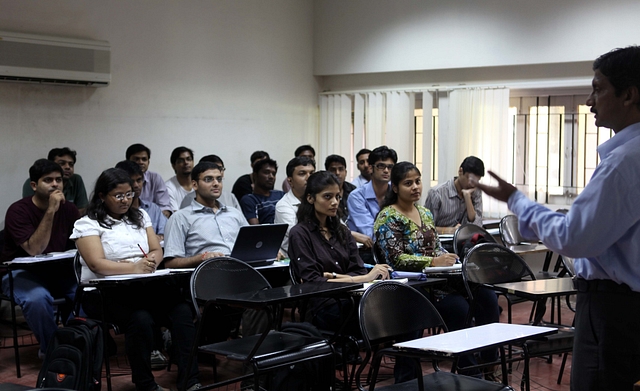 Students at the Institute of Industrial Engineering in Goregaon. (Sattish Bate/Hindustan Times via Getty Images)