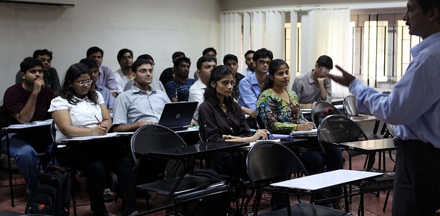 Students at the Institute of Industrial Engineering in Goregaon. (Sattish Bate/Hindustan Times via Getty Images)