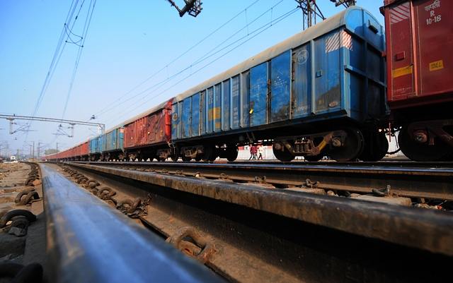  Frieght train at Patel Nagar Station  in New Delhi, India. (Ramesh Pathania/Mint via Getty Images)