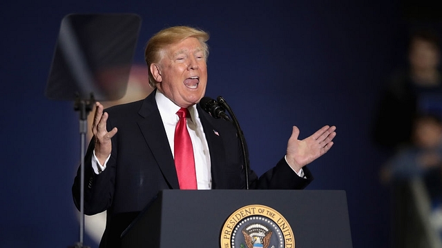 President Donald Trump speaks at an event in Washington. (Scott Olson/Getty Images)