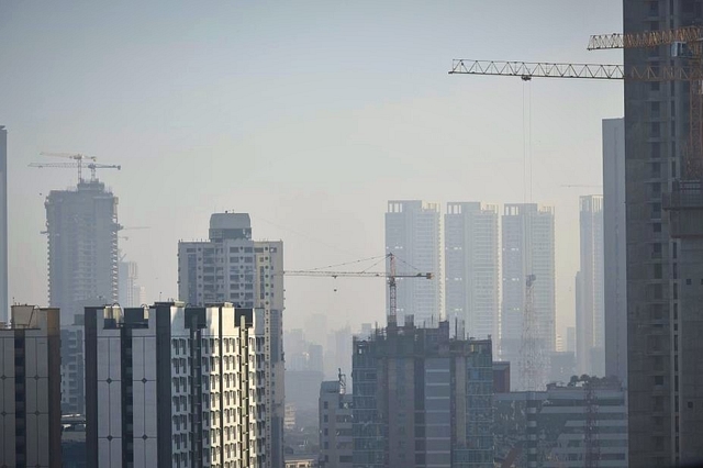 High-rises in Mumbai. (Anshuman Poyrekar/Hindustan Times via Getty Images)