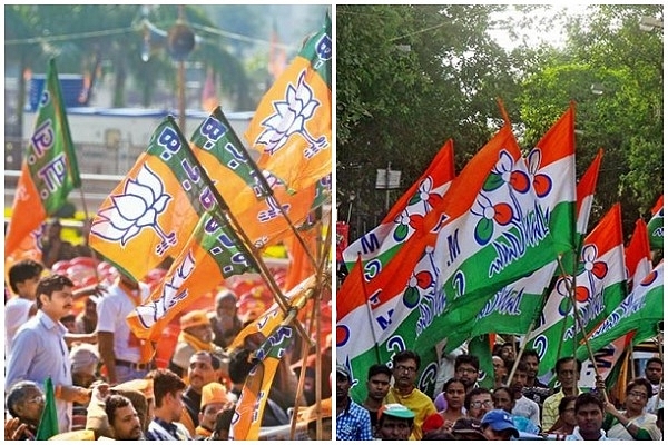 BJP and Trinamool Congress supporters