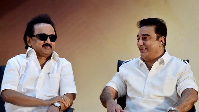 Kamal Haasan and M K Stalin in 2017 (PTI)