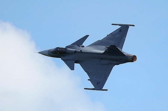 Saab’s Gripen single-engine fighter jet. (Sean Gallup via Getty Images)